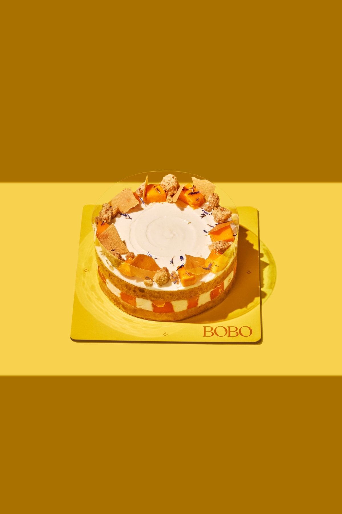 0.5 Kg Eggless Mango Cake - Bobo Cakery