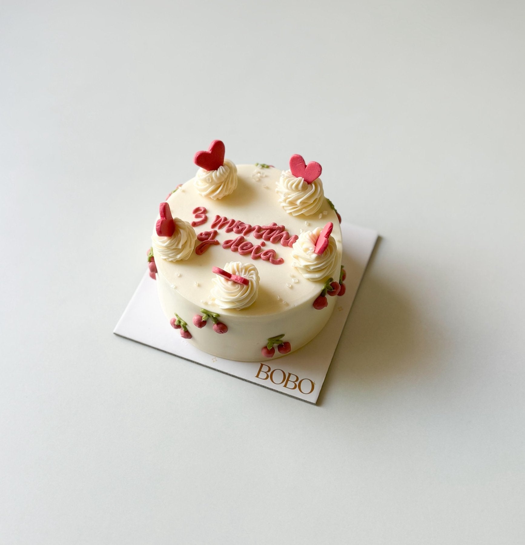 Cherries + Heart Bento - Bobo Cakery
