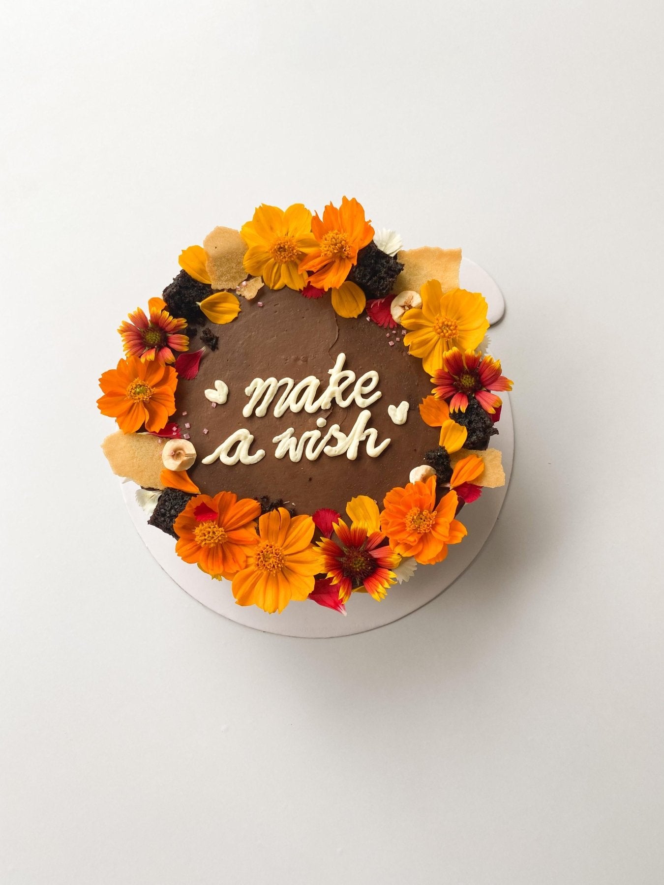 Edible Flower Wreath Cake - Bobo Cakery