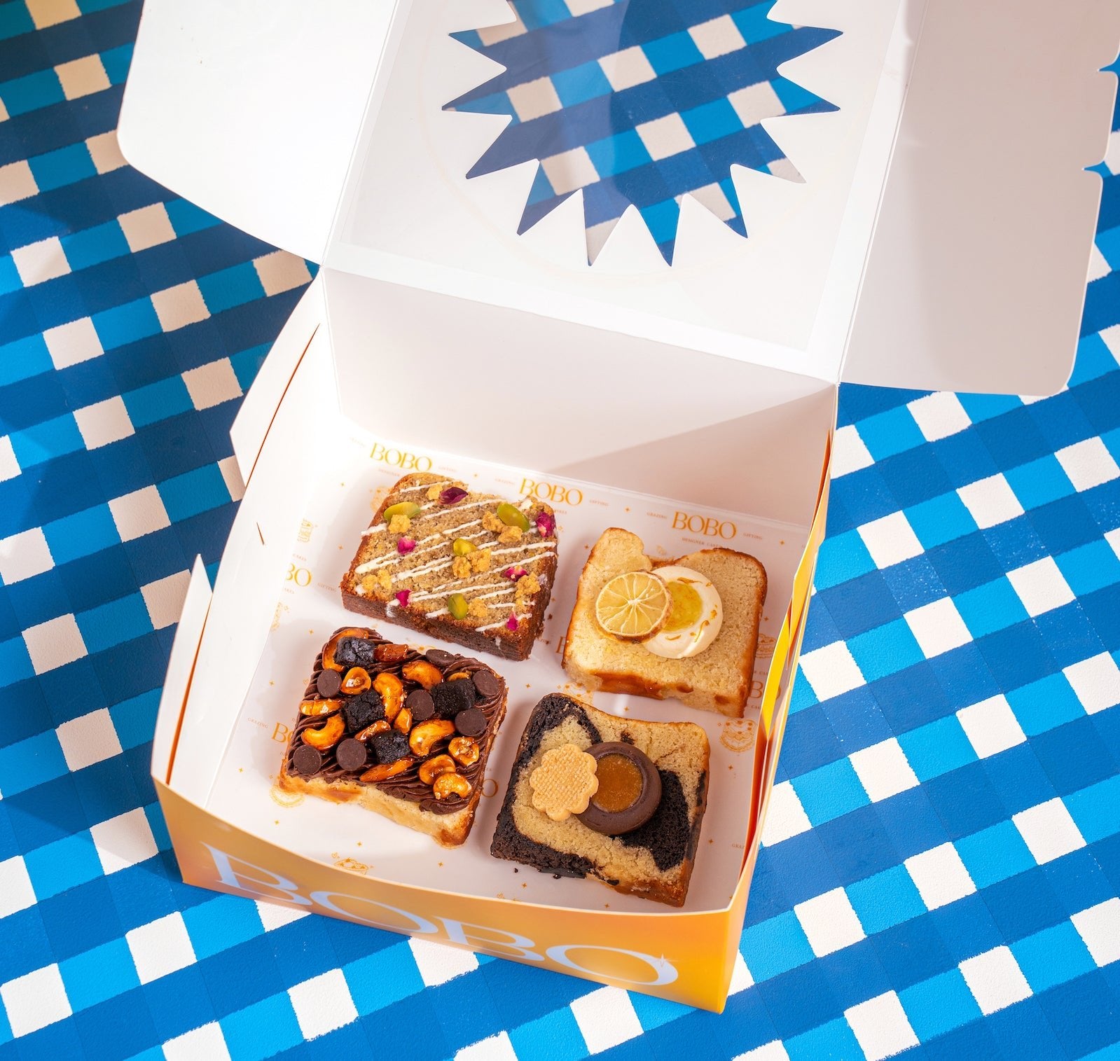{Egg - Free} Box of 4 Tea Cake Slices - Bobo Cakery