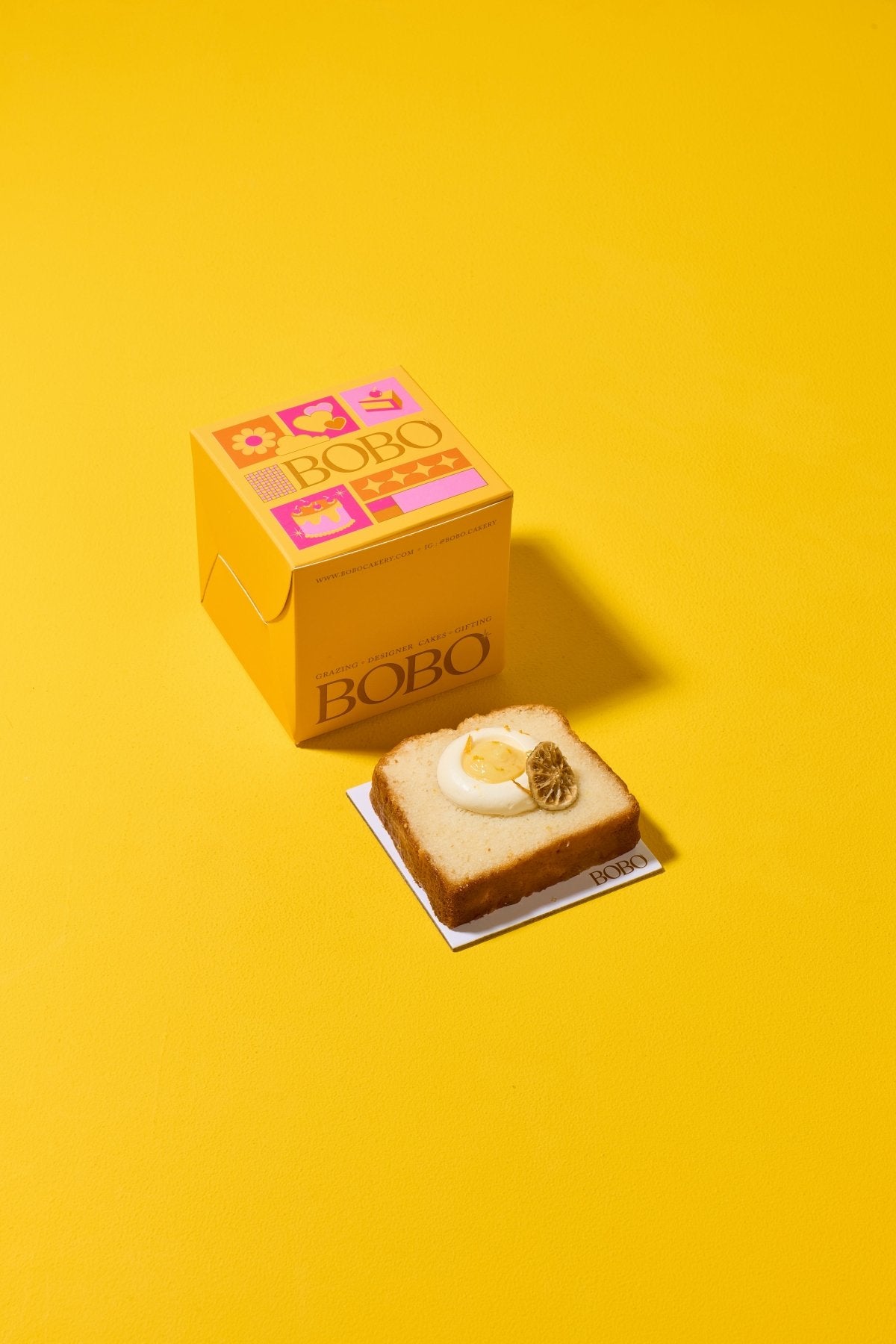 Eggless Lemon Slice - Bobo Cakery
