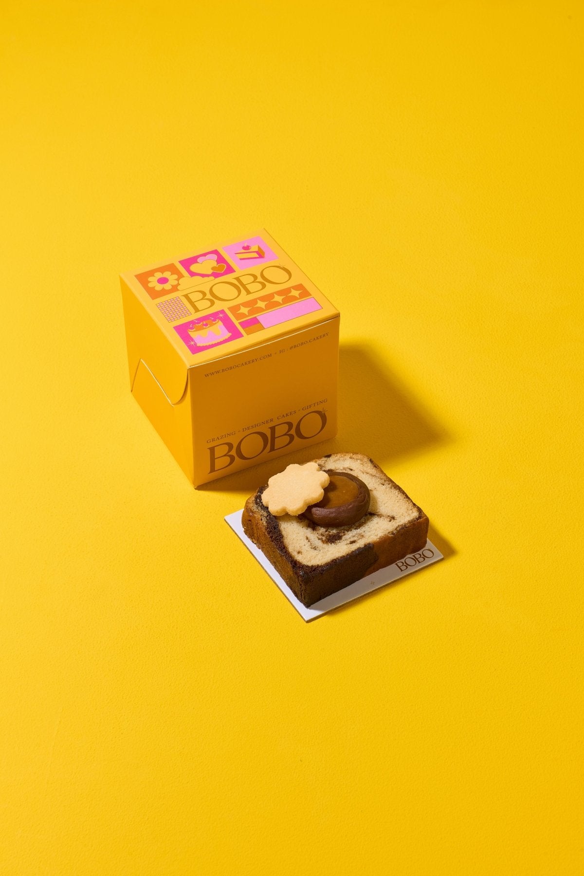 Eggless Marble Chocolate Slice W Salted Caramel - Bobo Cakery