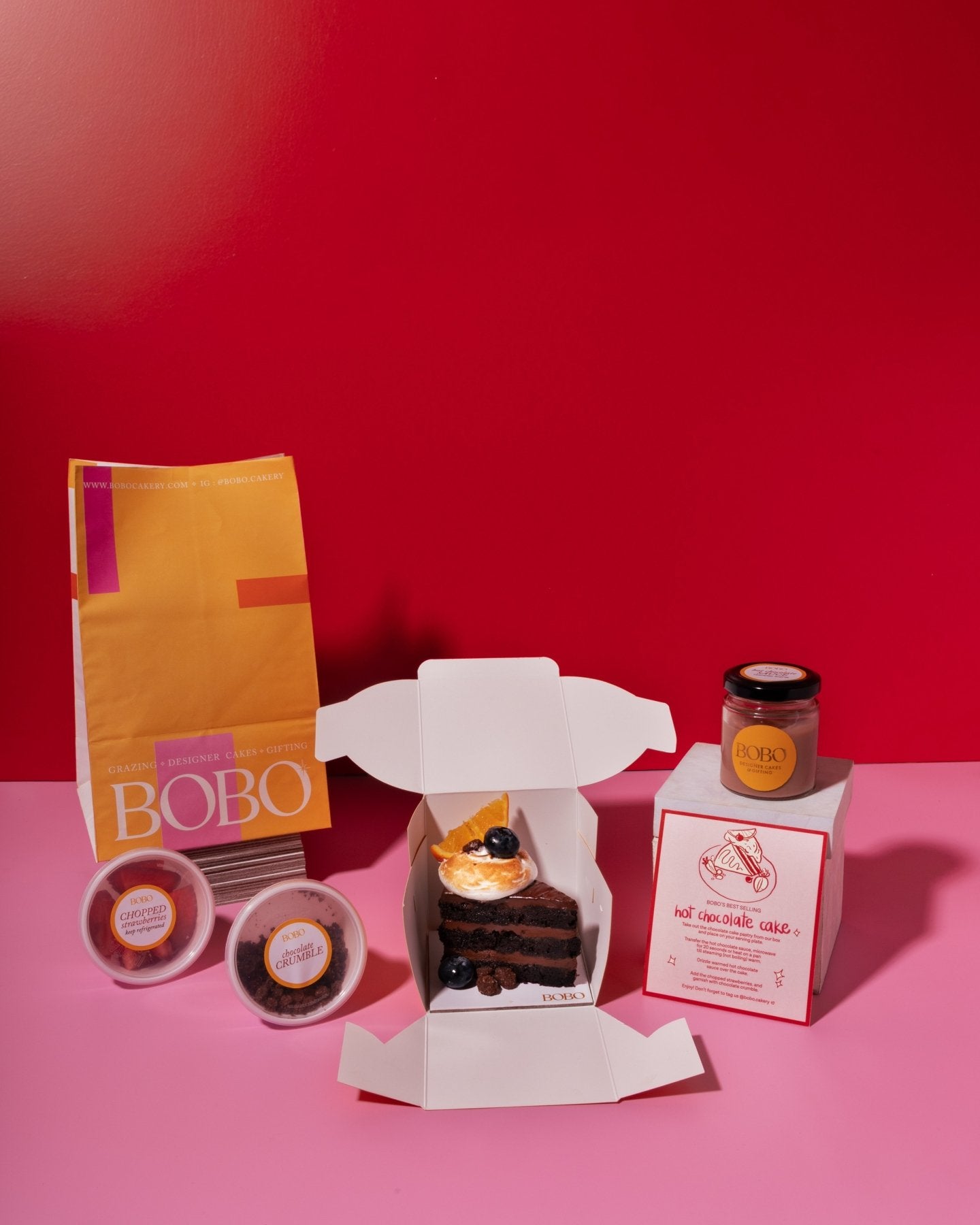 Hot Chocolate Cake Slice - Bobo Cakery