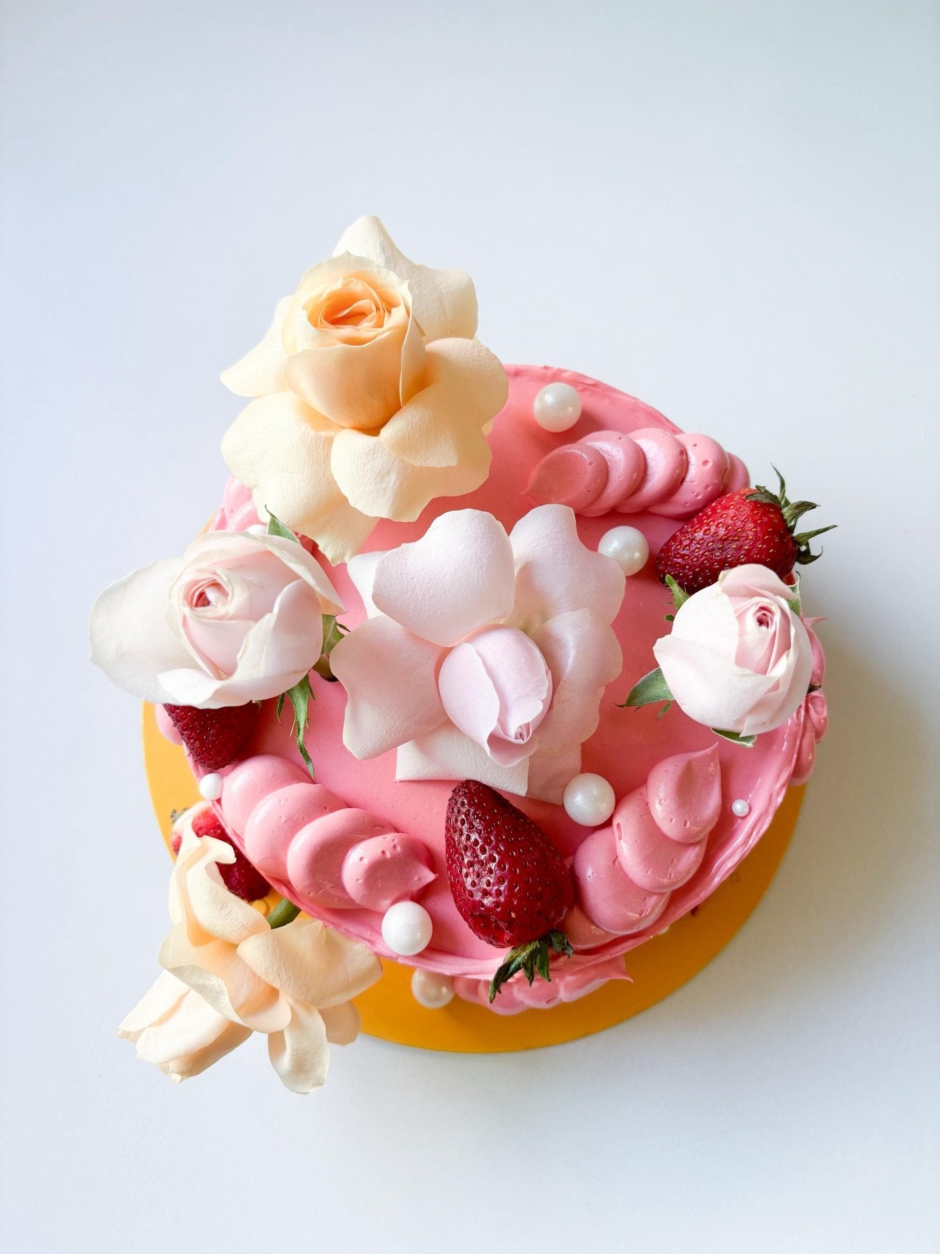 Rose & Squiggles Cake - Bobo Cakery