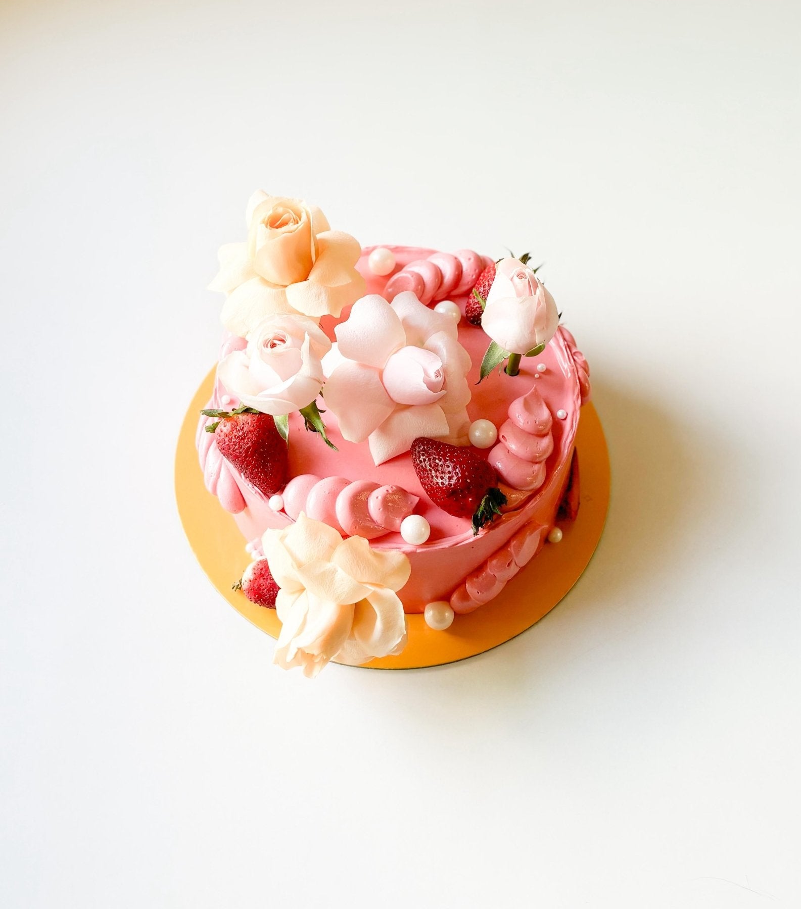 Rose & Squiggles Cake - Bobo Cakery